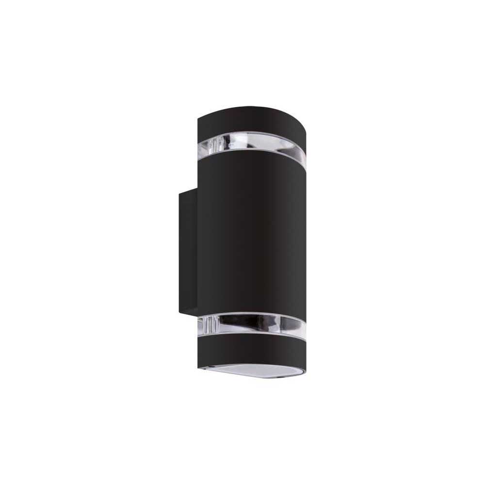 bruno-round-aluminium-glass-wall-light-black-2x-gu10