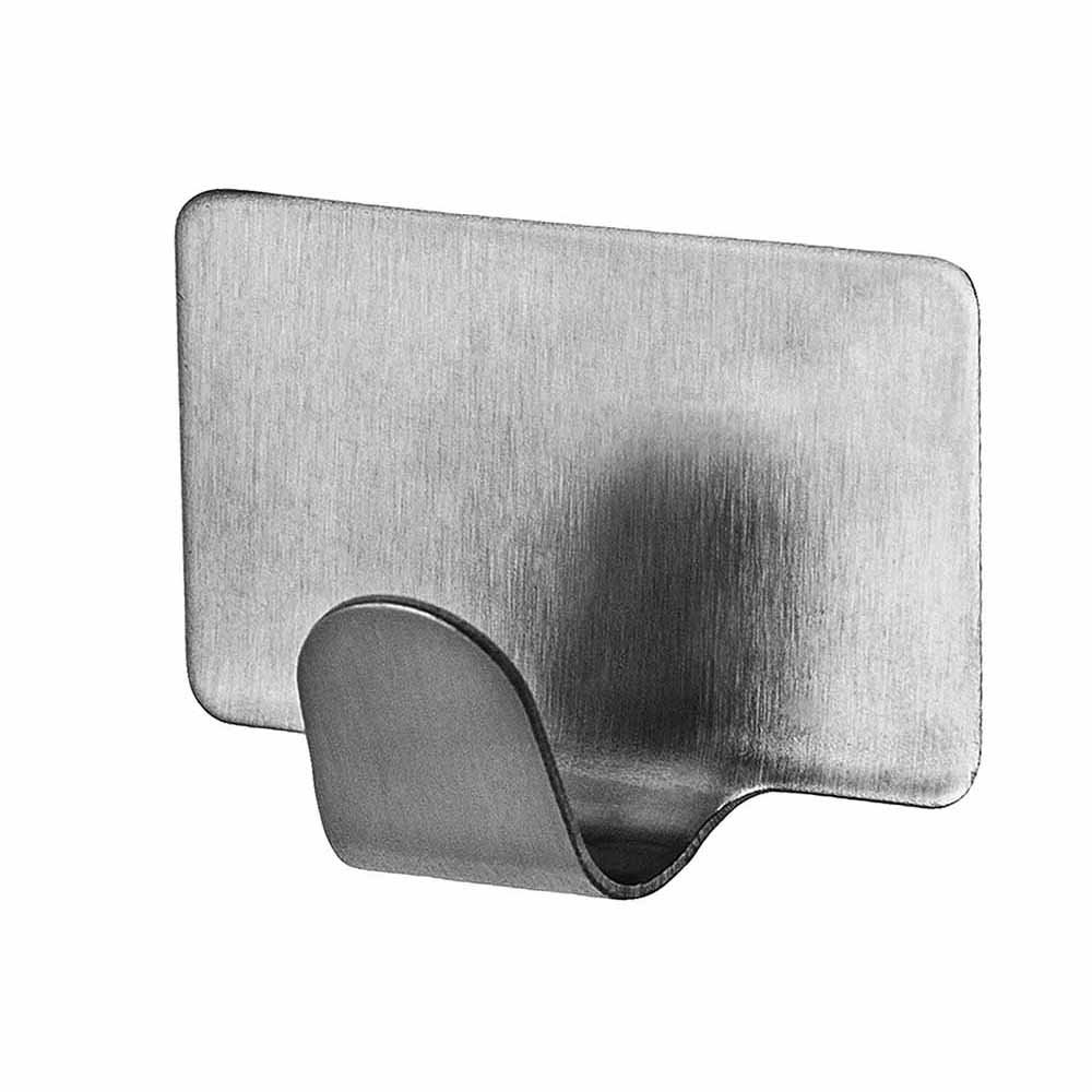 bisk-trendy-stainless-steel-rectangular-towel-hook-pack-of-2-pieces