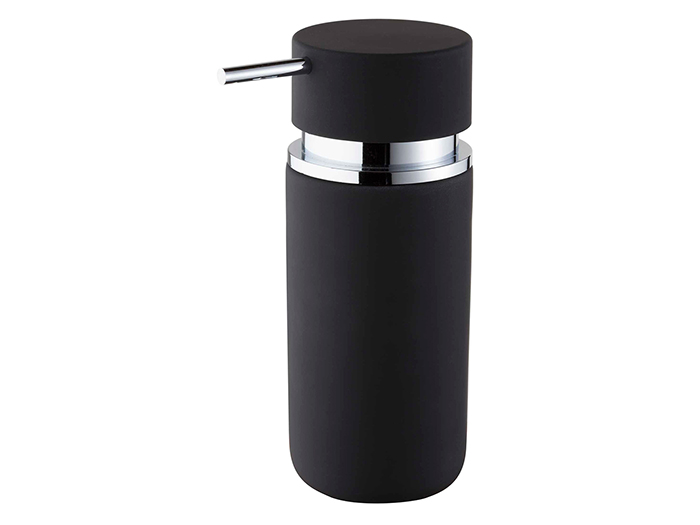 stoneware-round-liquid-soap-dispenser-in-black-16-5-cm