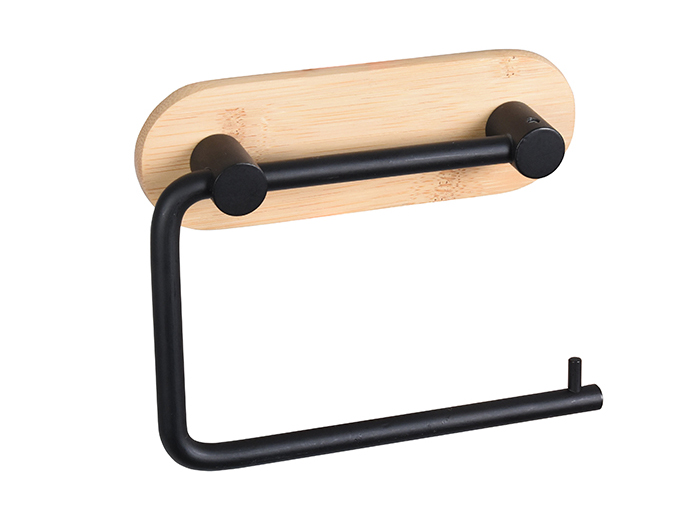 bisk-umbra-wall-hung-toilet-roll-holder-black-bamboo