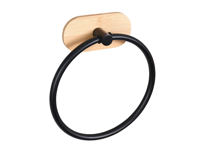 bisk-umbra-bathroom-wall-hung-towel-ring-black-bamboo