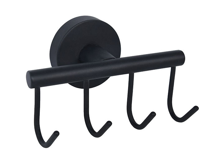 bisk-for-you-wall-hung-4-hook-hanger-black