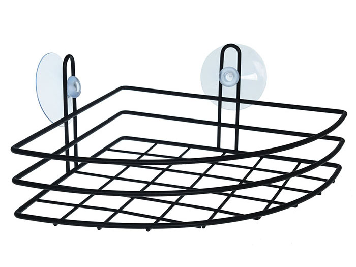 bisk-niagara-corner-shower-basket-caddy-black