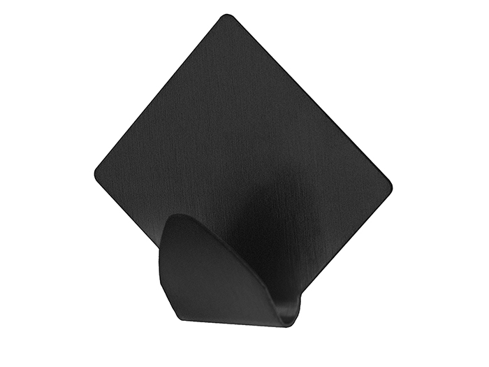 bisk-trendy-diamond-wall-towel-hook-set-of-2-pieces-black