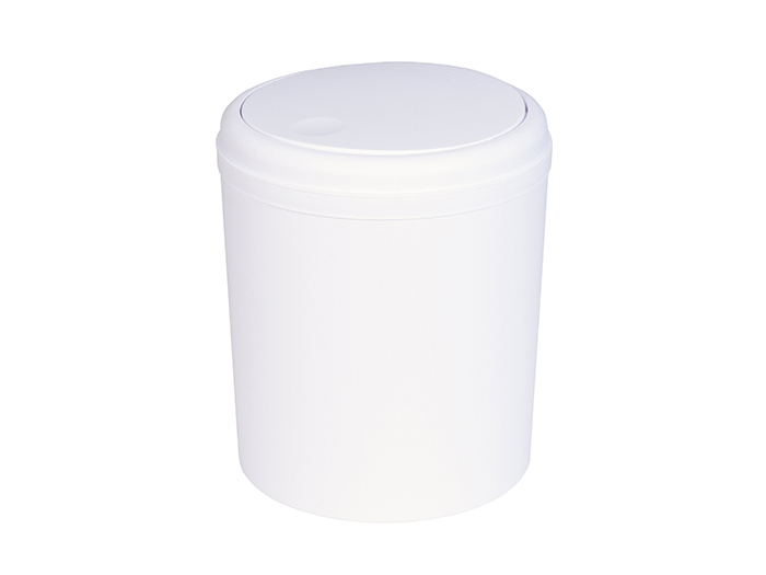 bisk-plastic-round-waste-bin-matte-white-5l