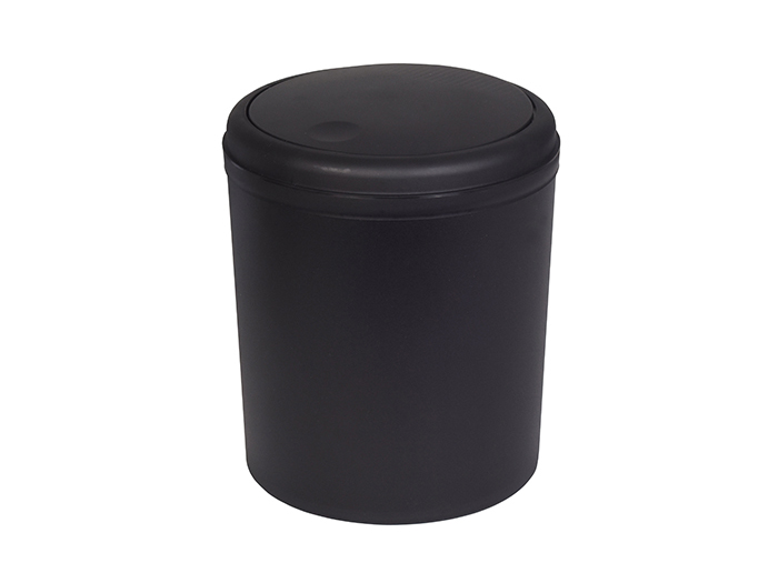 bisk-plastic-round-waste-bin-matte-black-5l