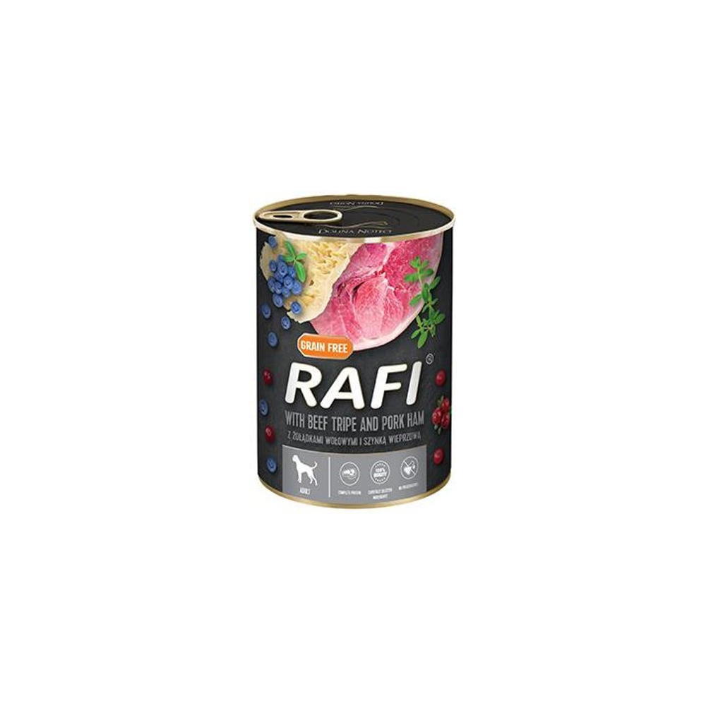 rafi-pate-with-ham-beef-tripe-blueberry-cranberry-complete-dog-wet-food-400g