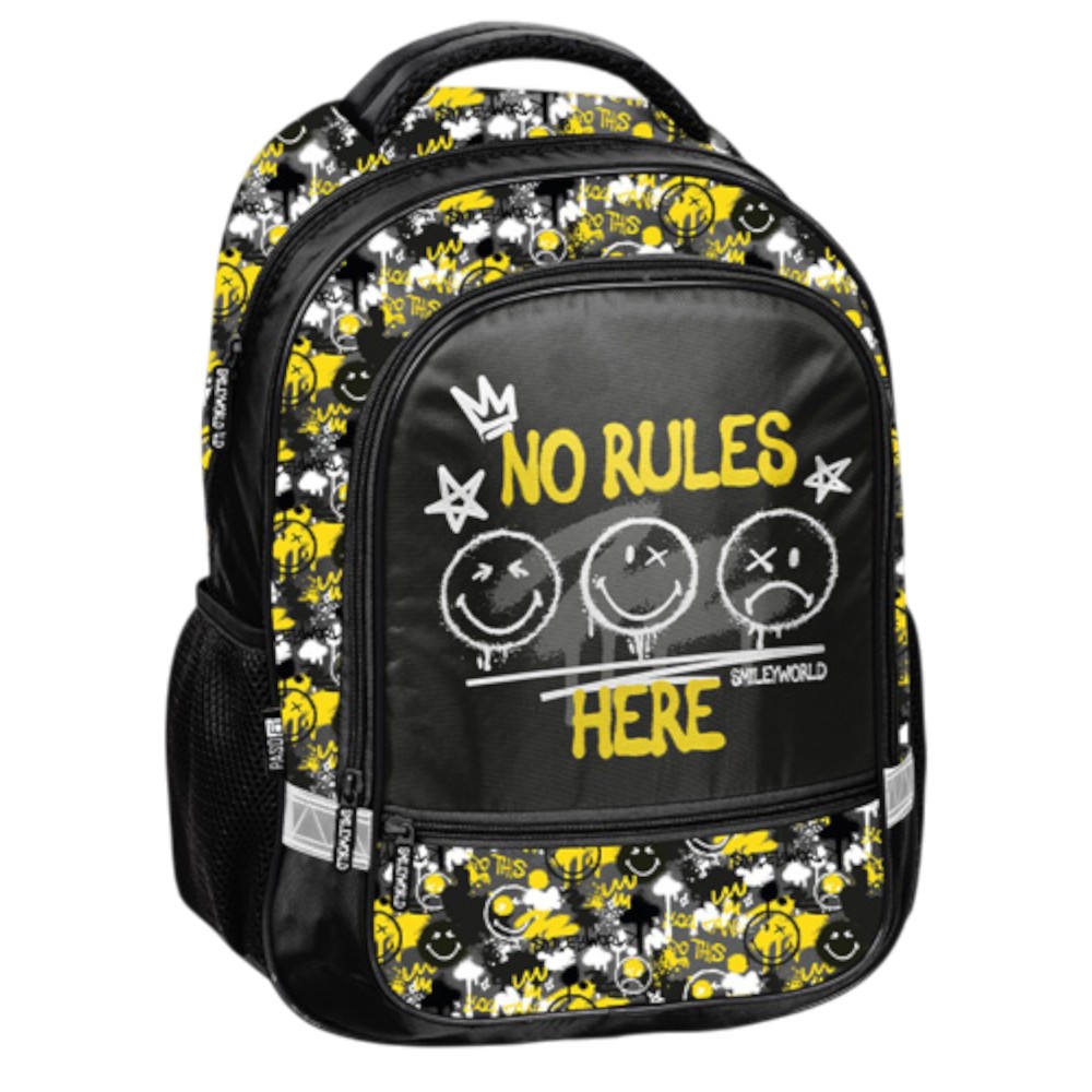 smiley-backpack-2-compartments-with-2-side-pockets