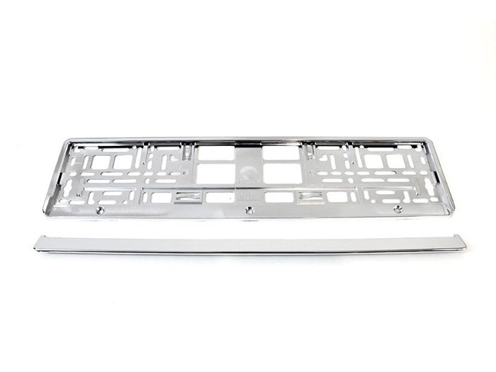 amio-license-plate-frame-silver-metallic-53cm-x-13cm