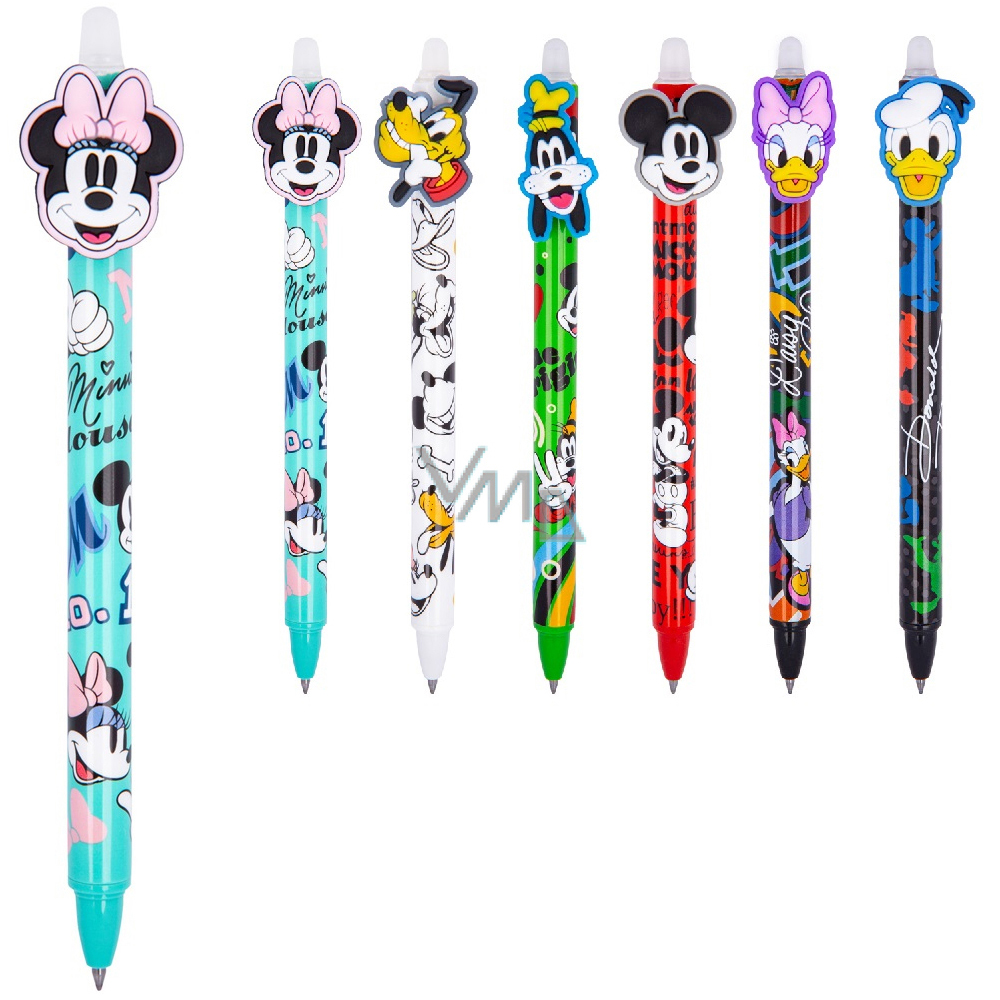 disney-icons-erasable-pen-blue-ink-6-assorted-designs