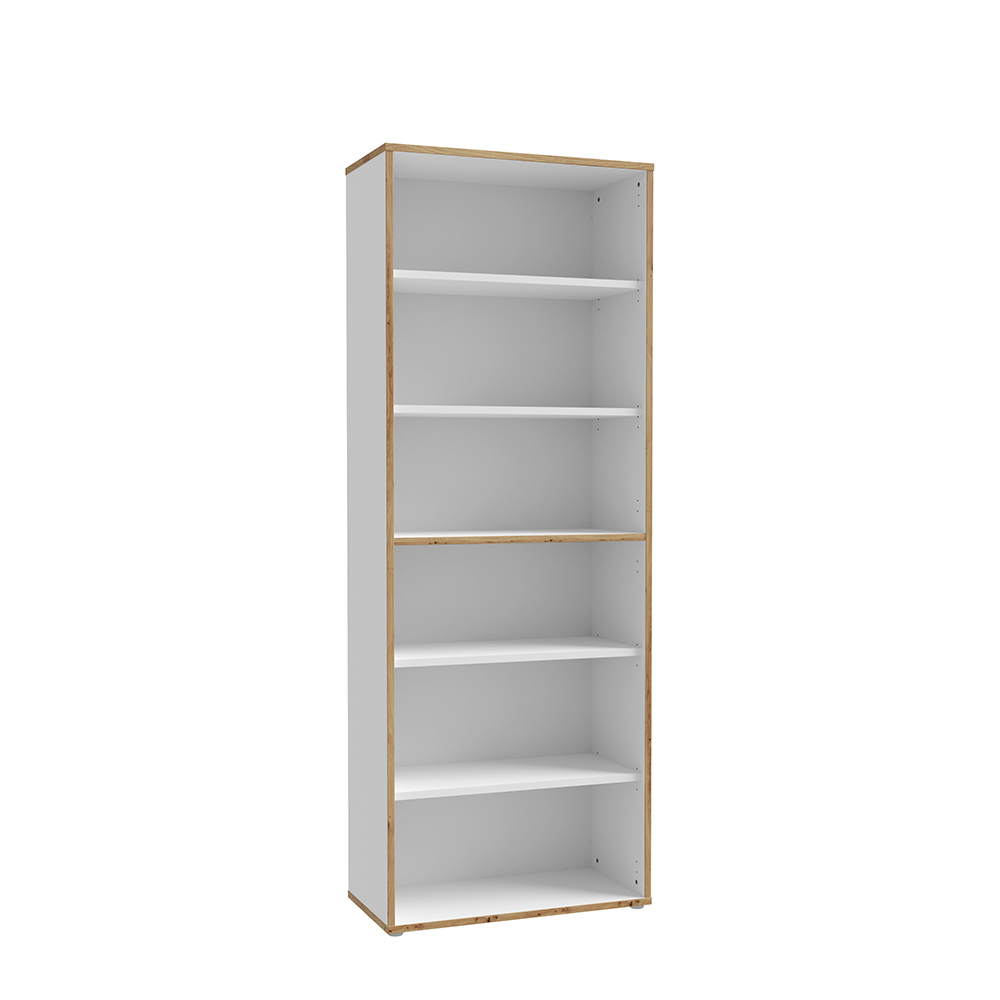 keflavik-6-nooks-filing-bookcase-unit-artisan-oak-white-226-5cm