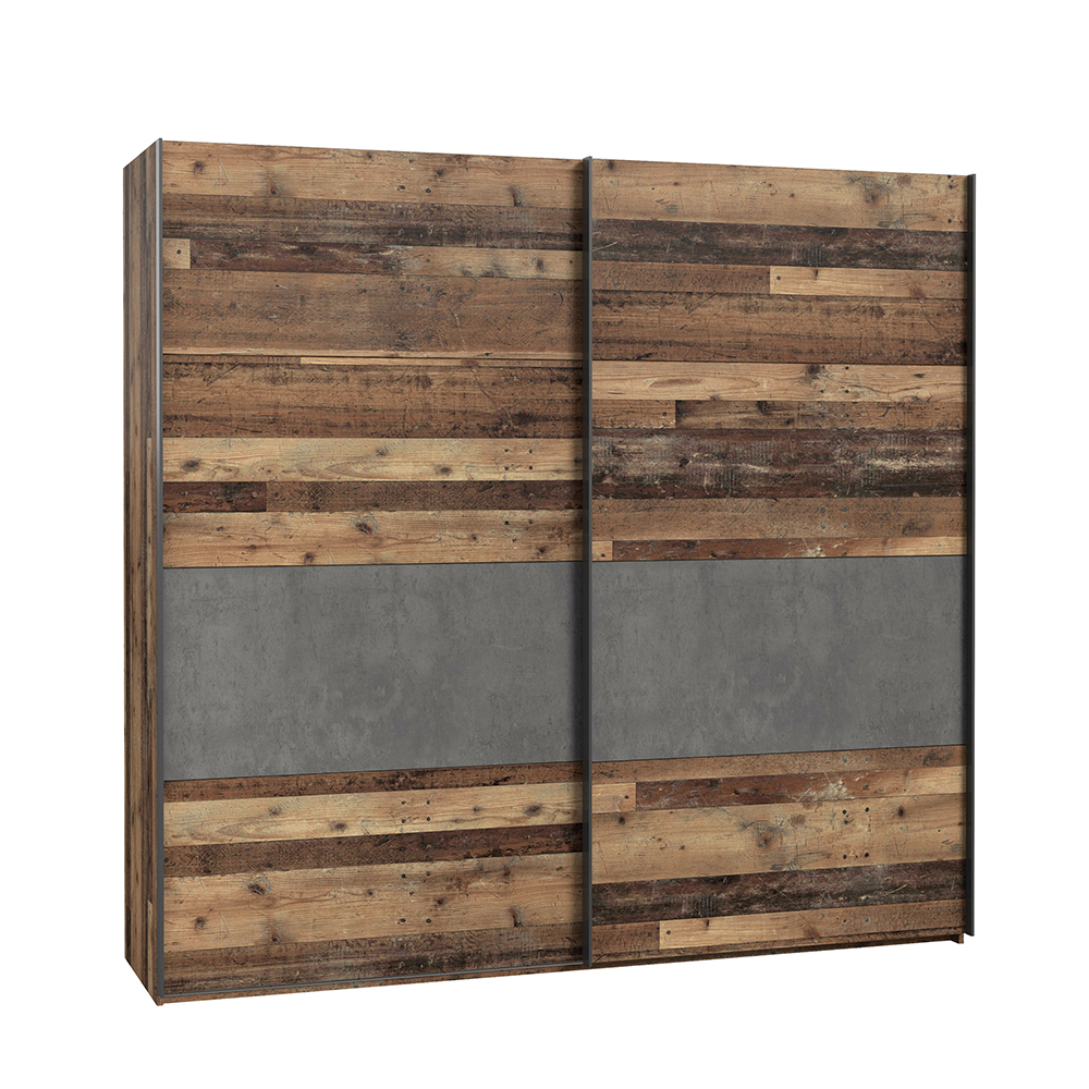clif-2-doors-sliding-wardrobe-concrete-vintage-wood-220cm