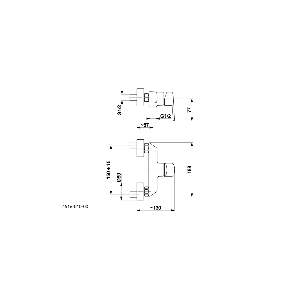 armatura-german-wall-mounted-shower-mixer-chrome