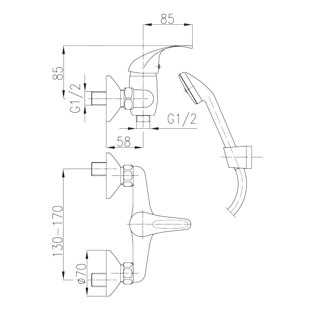 atut-wall-mounted-shower-mixer-with-a-point-fixed-shower-set-chrome