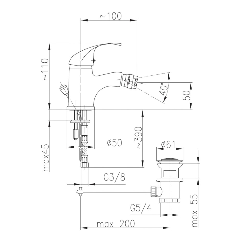 atut-standing-bidet-mixer-chrome