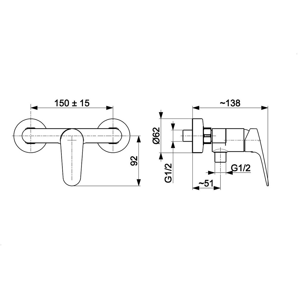 armatura-otava-wall-mounted-shower-mixer-chrome