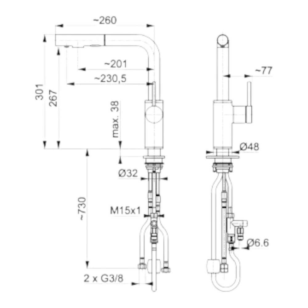duero-pure-pull-out-kitchen-mixer-with-water-filtering-function-stainless-steel