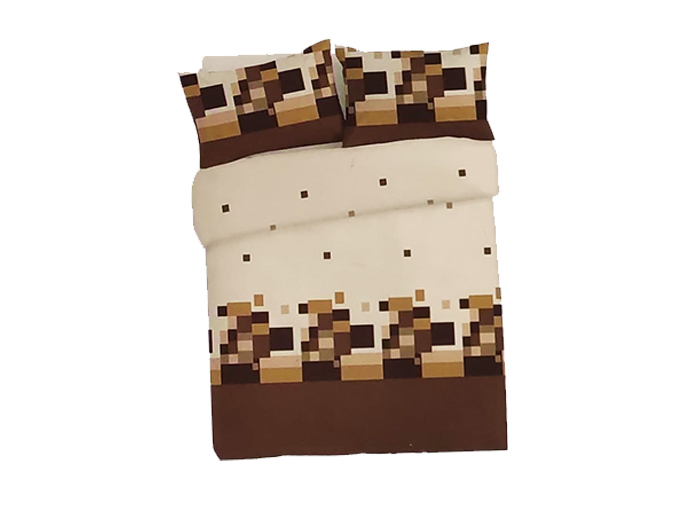 print-design-flannelette-cotton-bed-sheet-set-for-super-single-bed-brown