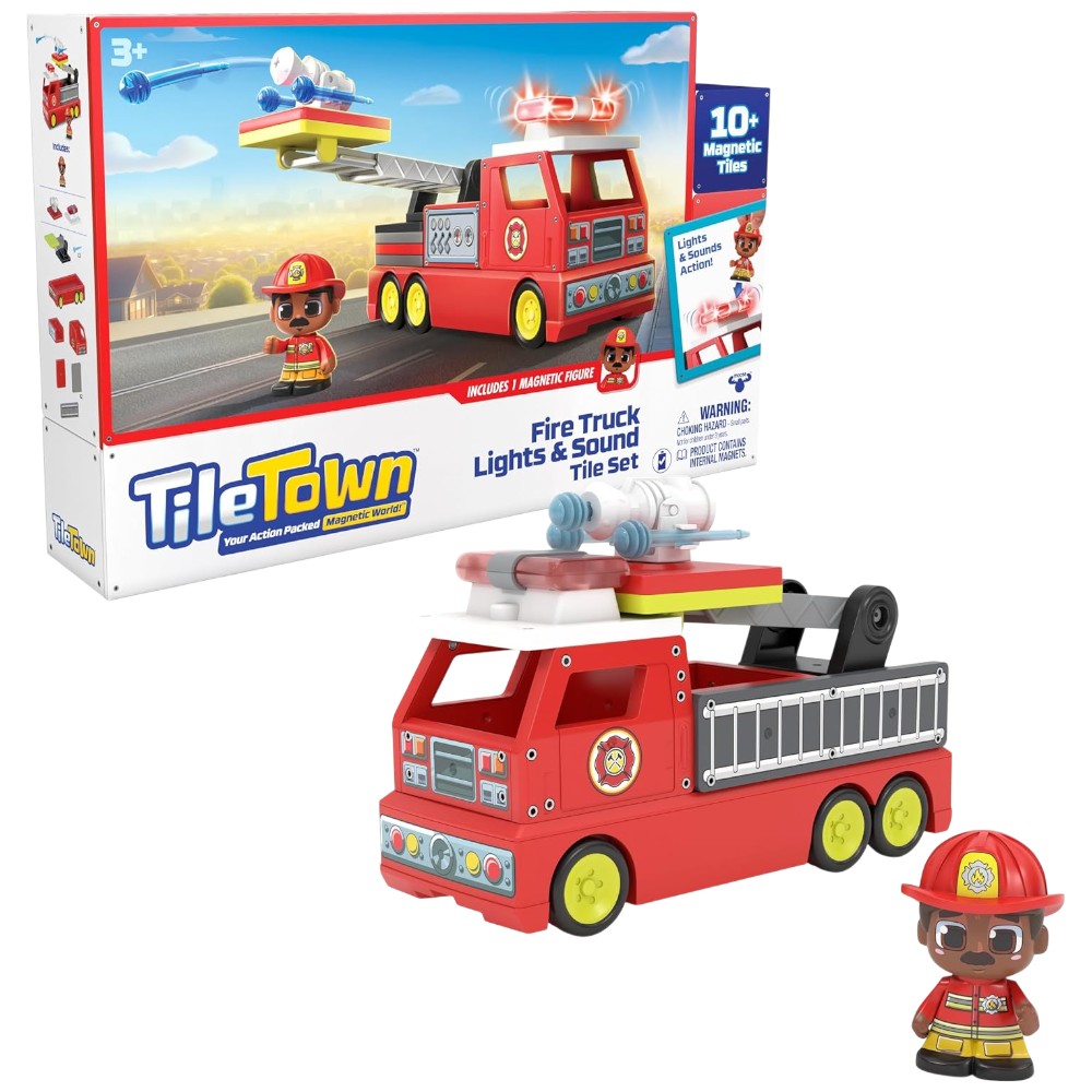 tile-town-fire-truck-18-piece-magnetic-construction-set
