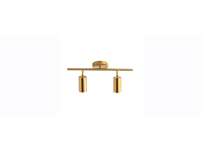 steel-gu10-ceiling-light-with-2-spots-in-gold-finish