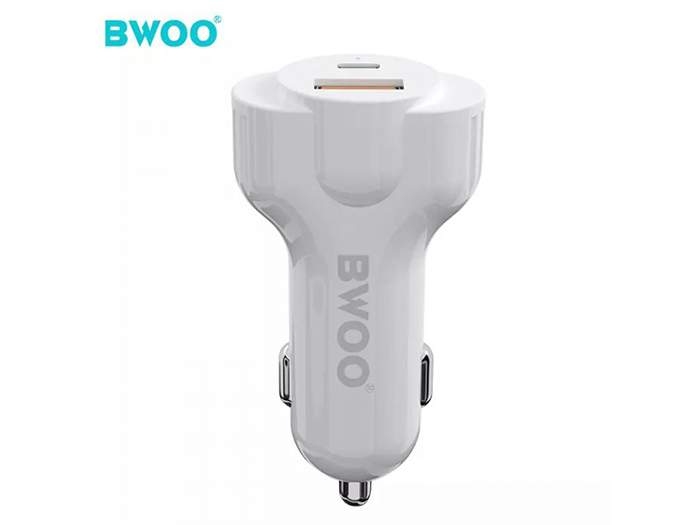 bwoo-2-usb-usb-c-car-charger-white
