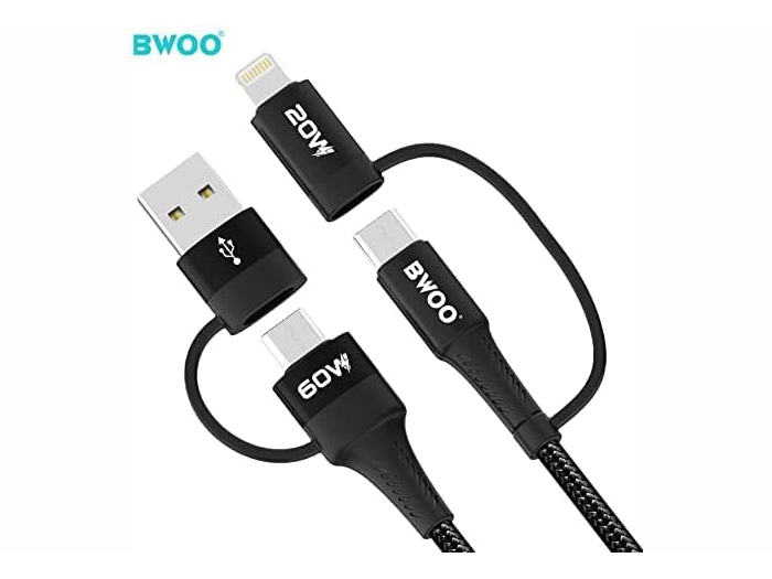 bwoo-4-in-1-plugin-fast-charging-cable-black