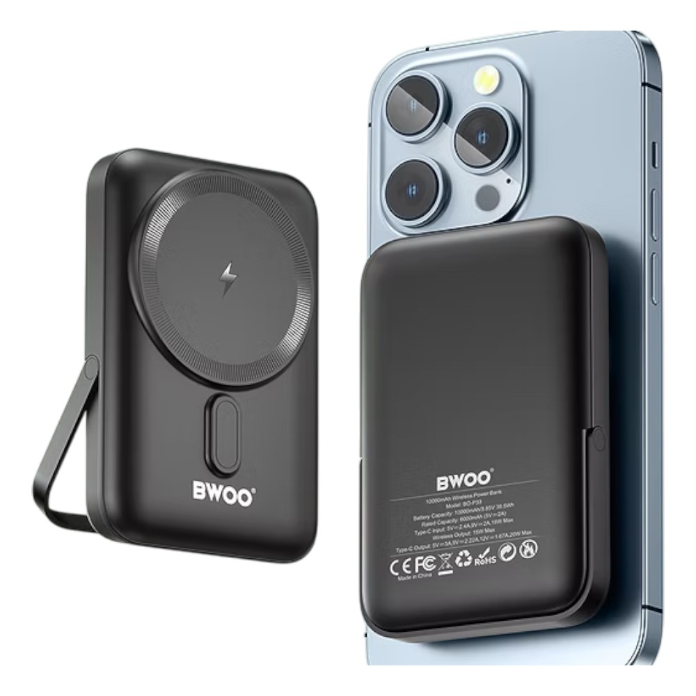 bwoo-bo-p33-magnetic-wireless-power-bank-with-foldable-holder-20w-10000-mah
