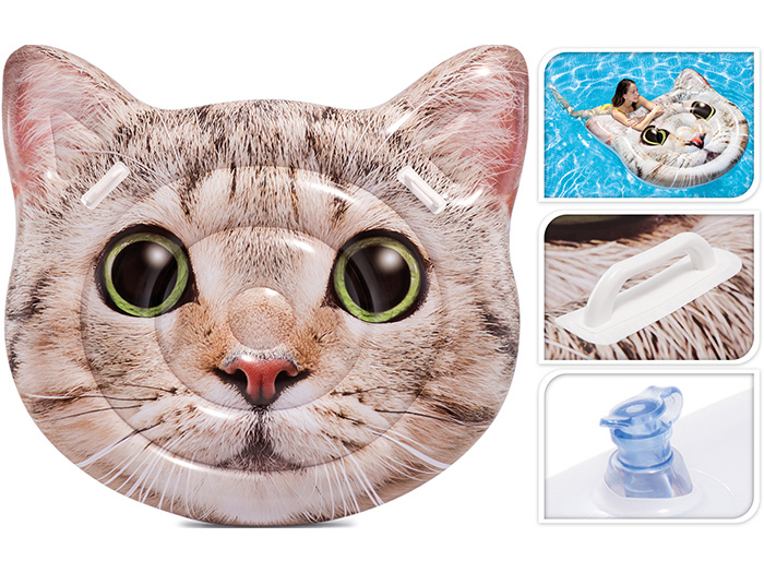 kitten-face-design-pool-air-mattress-147-cm