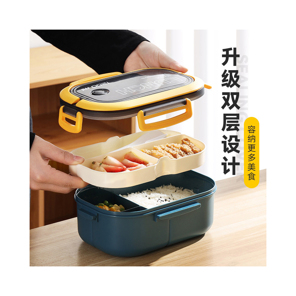 plastic-food-container-with-3-dividers-fork-spoon-4-assorted-colours
