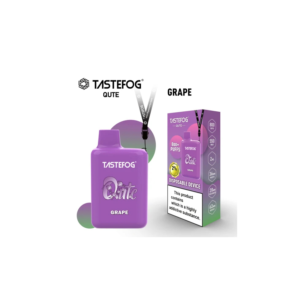 tastefog-qute-disposable-vape-box-800-puffs-2-percent-nicotine-grape