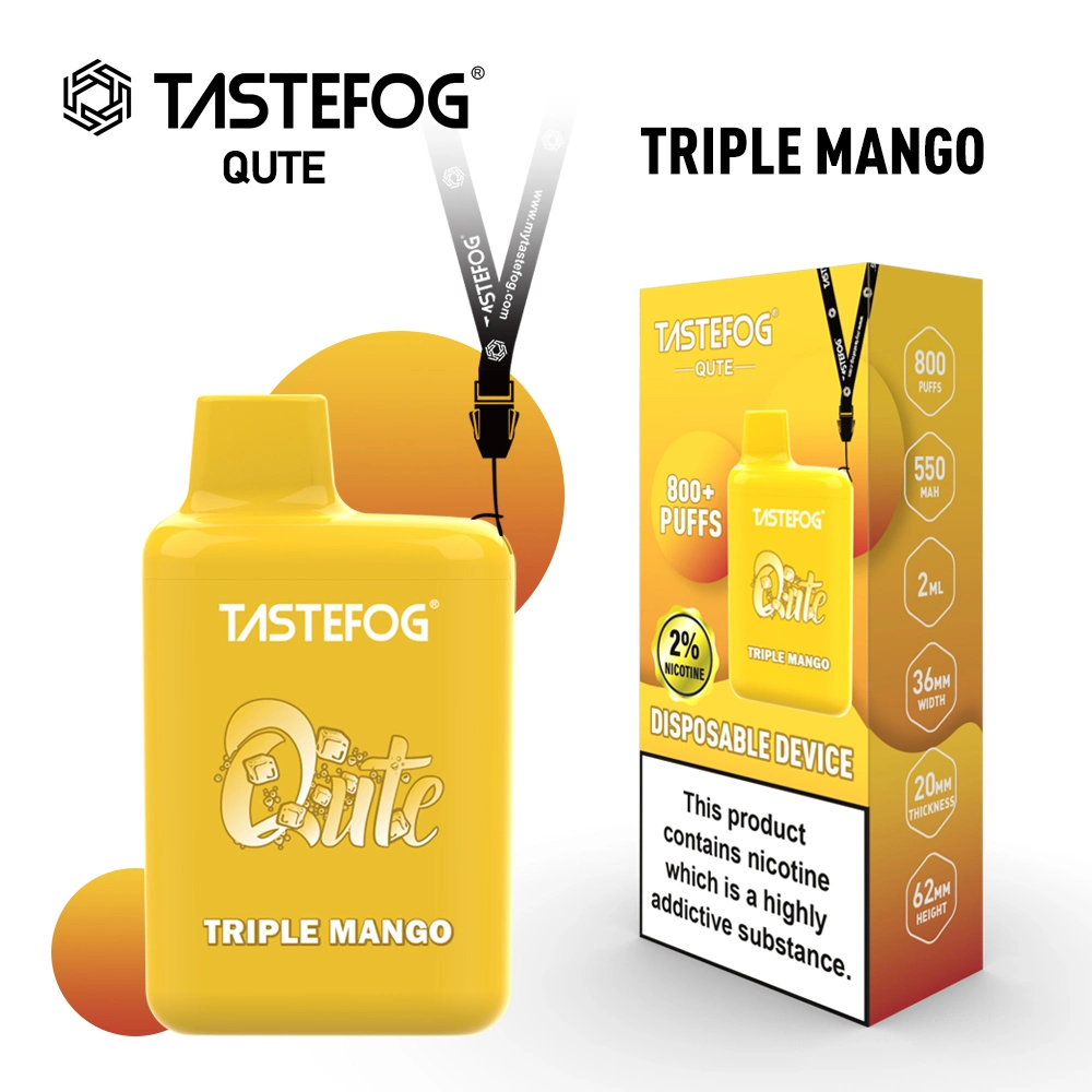 tastefog-qute-disposable-vape-box-800-puffs-2-percent-nicotine-triple-mango
