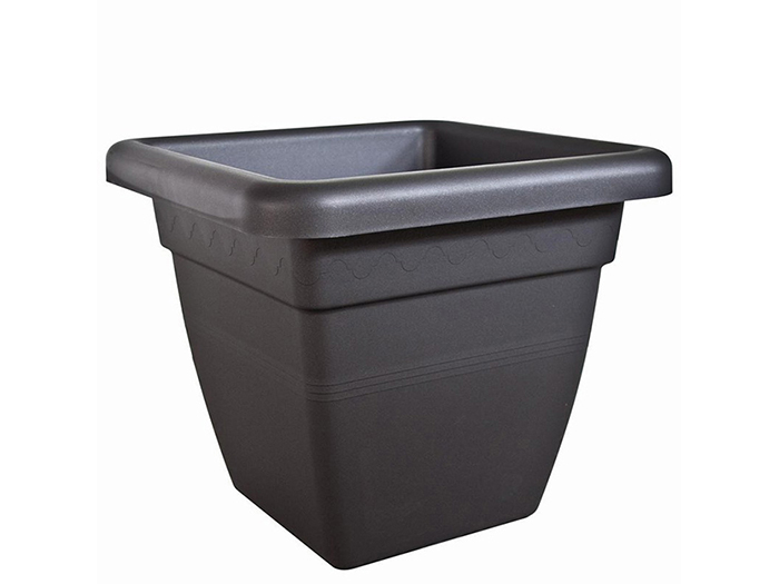 europlast-krea-square-flower-pot-dark-grey-25cm-x-22cm