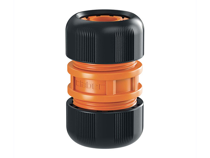 claber-max-flow-3-4-inch-hose-mender-orange-and-black