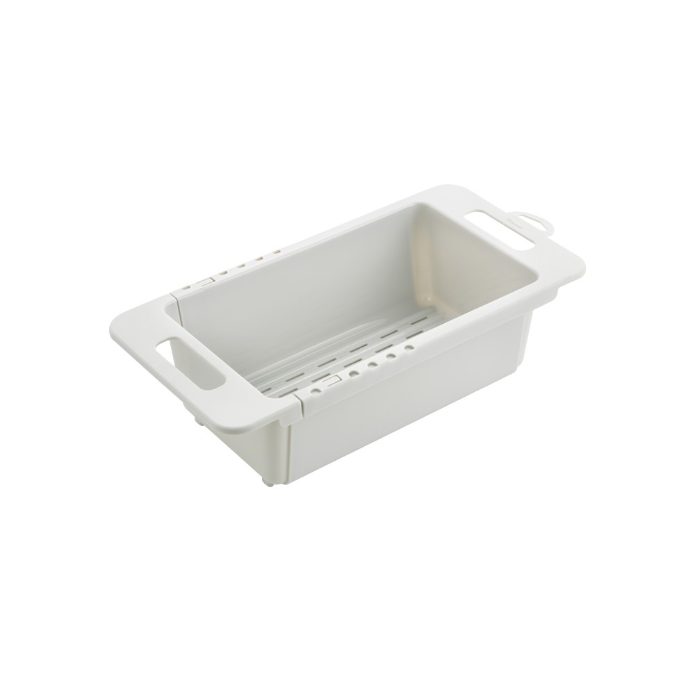metaltex-adjustable-draining-basket-white