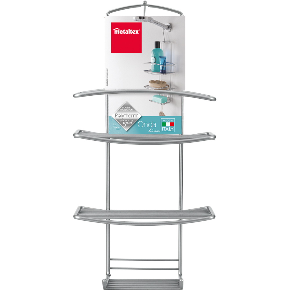 metaltex-onda-2-tier-shower-holder-caddy-48cm