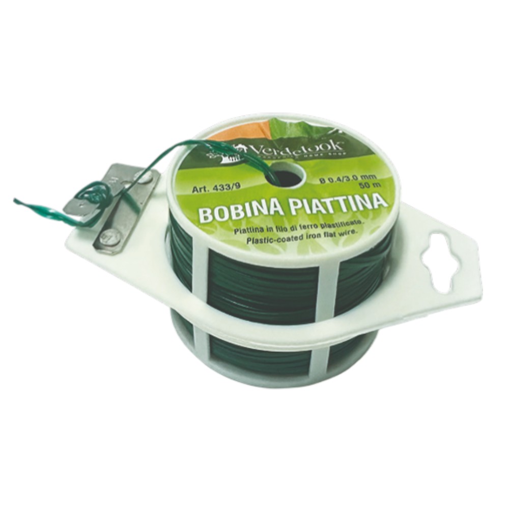 agricultural-flat-plastic-coated-wire-0-4-x-50-on-dispenser-reel-with-cutter
