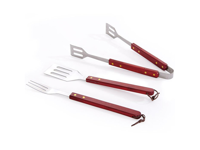 bbq-tool-set-stainless-steel-wooden-handle-spatula-fork-tongs