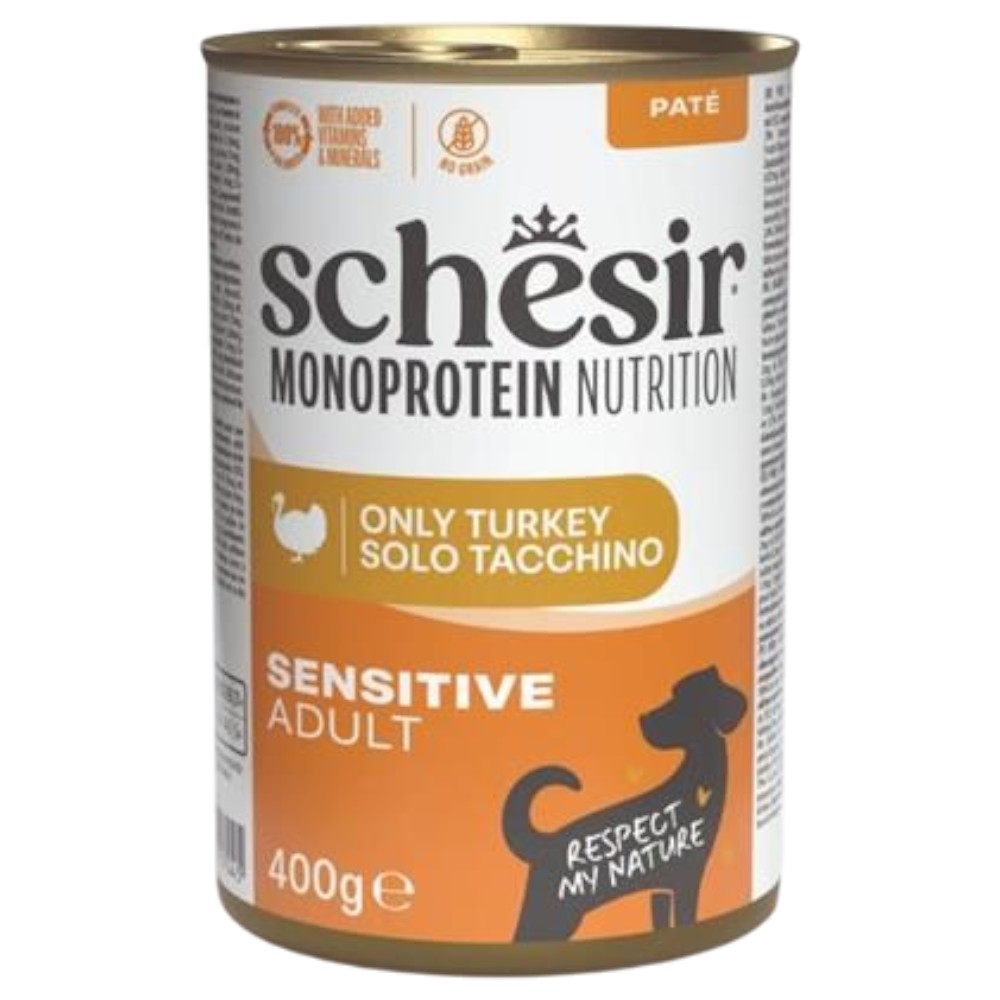 schesir-dog-monoprotein-turkey-400g-pate