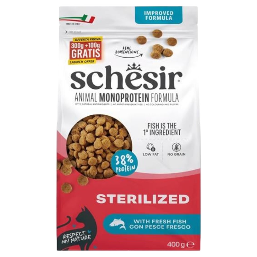 schesir-animal-monoprotein-sterilised-fish-dry-cat-food-400g