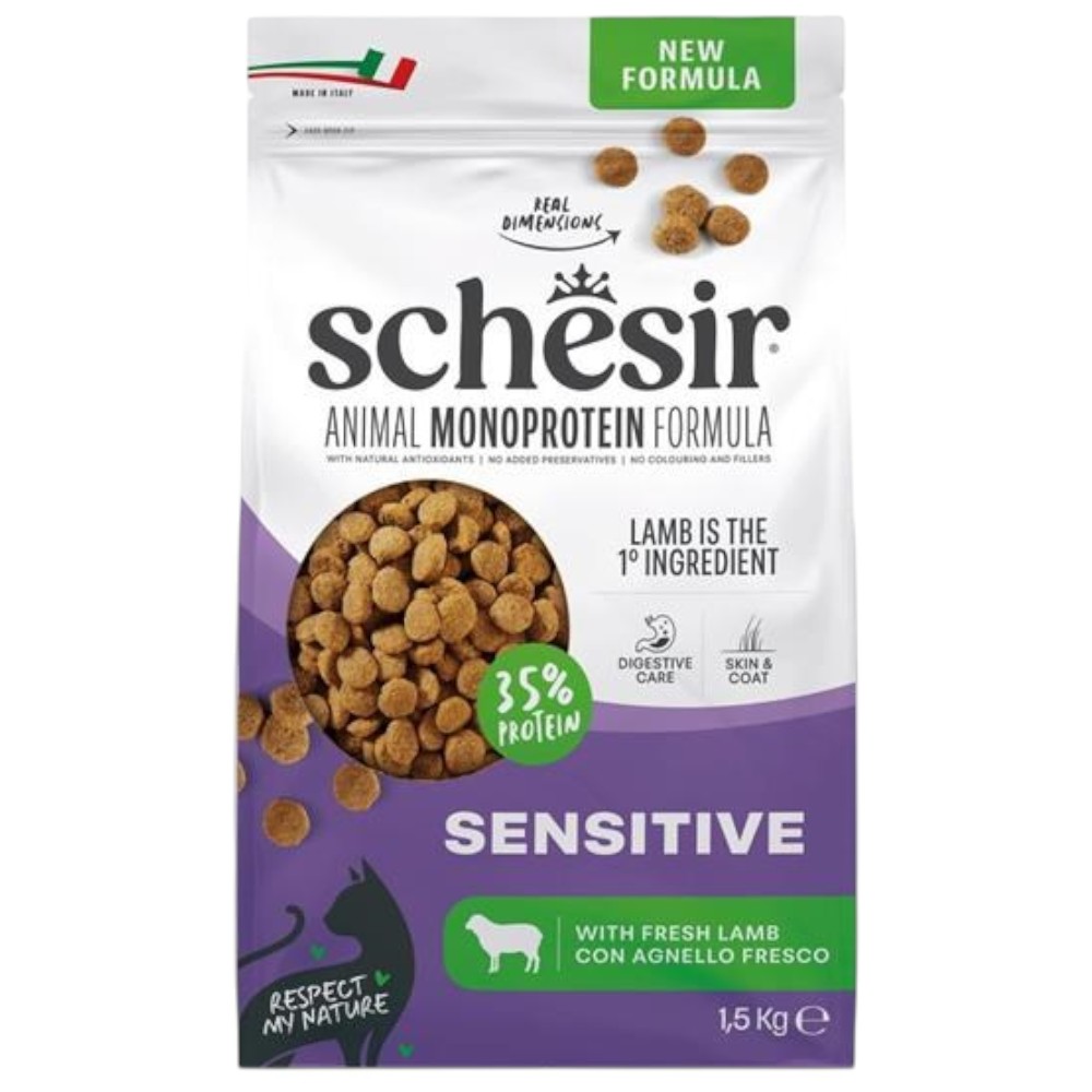 schesir-animal-monoprotein-sensitive-lamb-dry-food-for-adult-cats-1-5kg