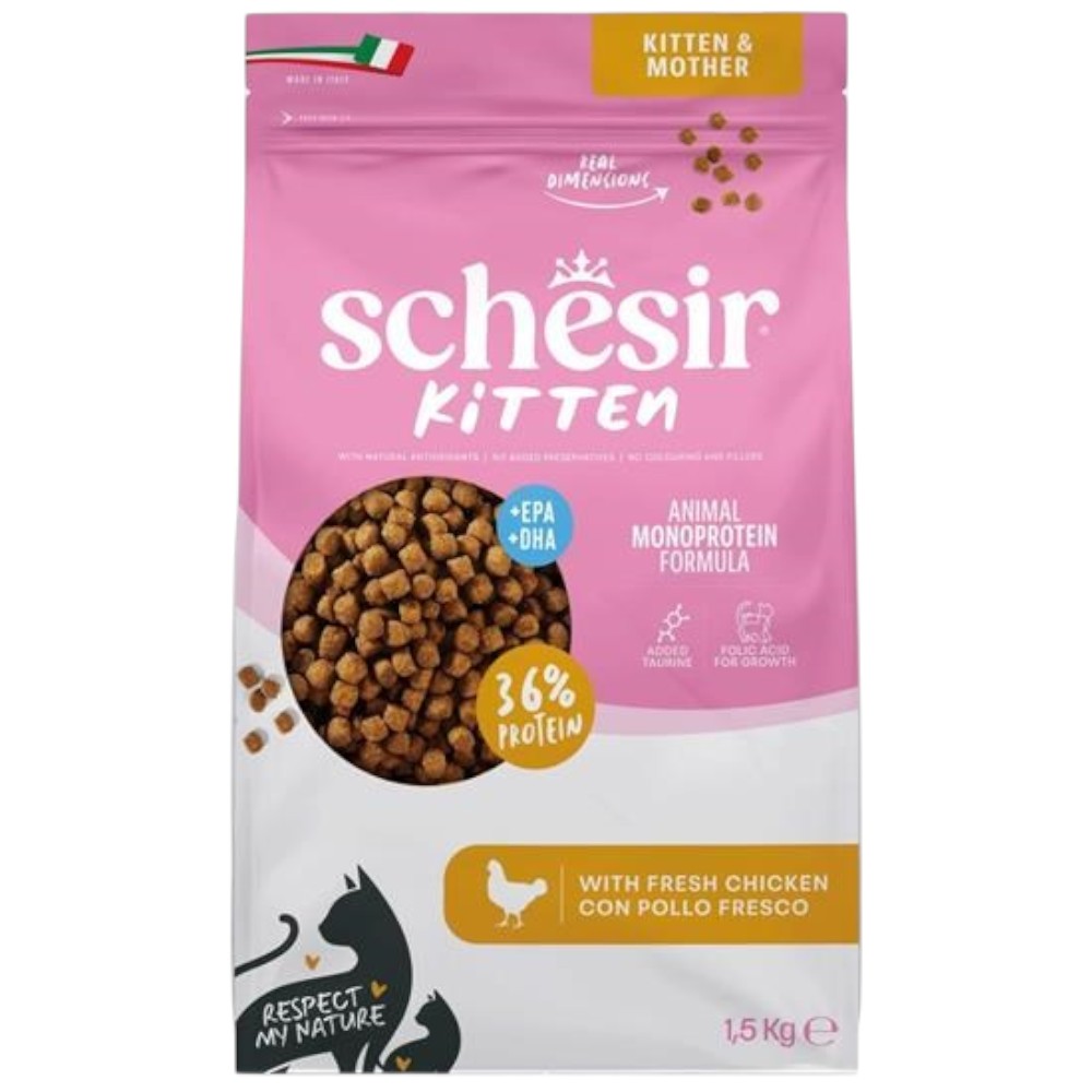schesir-kitten-monoprotein-chicken-dry-cat-food-1-5kg