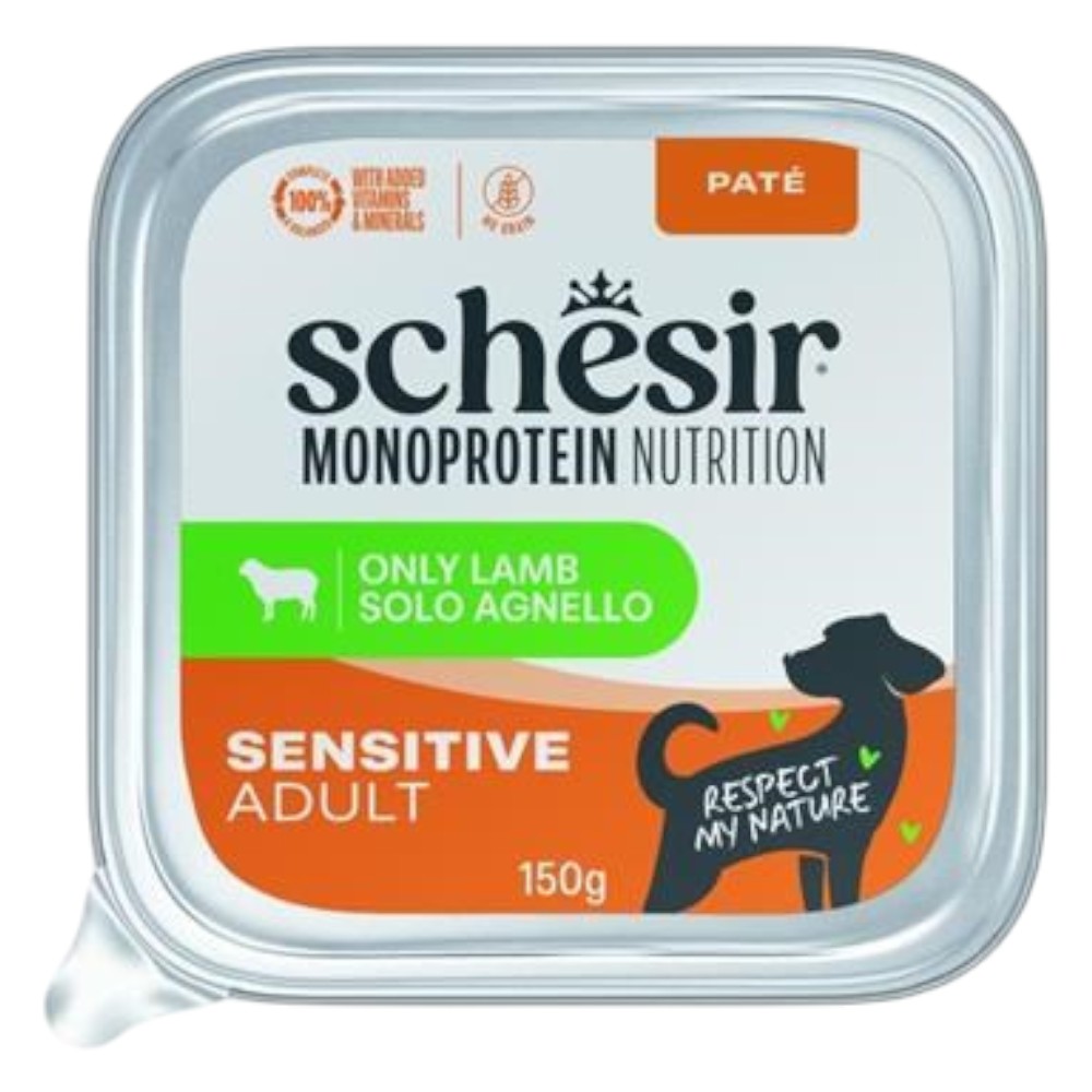 schesir-dog-monoprotein-sensitive-lamb-150g-pate