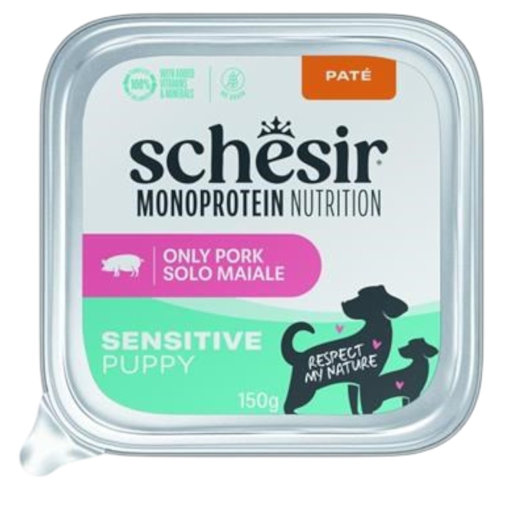 schesir-puppy-monoprotein-ham-150g-pate