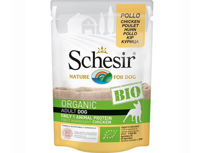 schesir-bio-organic-chicken-wet-food-for-adult-dog-85-grams