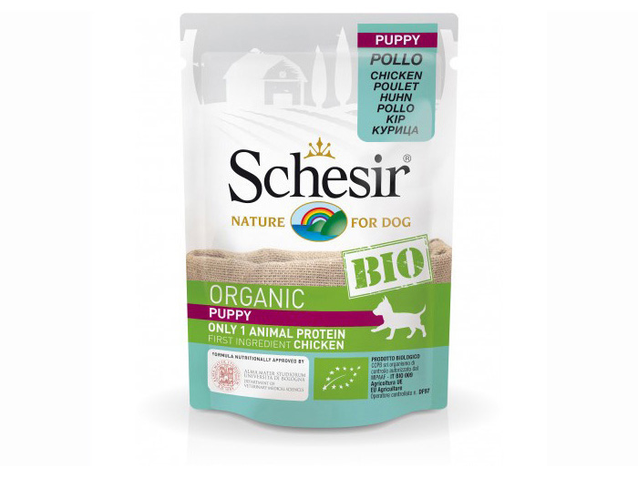 schesir-bio-organic-chicken-wet-food-for-puppies-85-grams