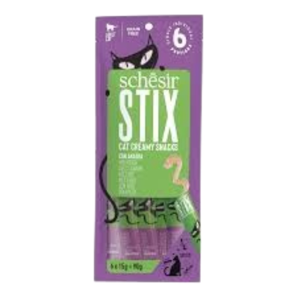 schesir-stix-adult-cat-duck-6x15g