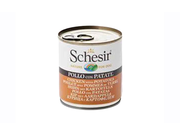 schesir-nature-chicken-and-potatoes-wet-dog-food-285g