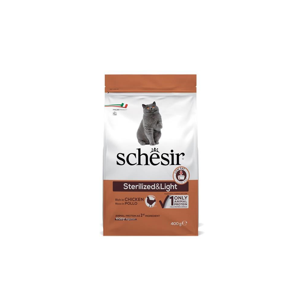 schesir-cat-sterilized-light-rich-in-chicken-400g