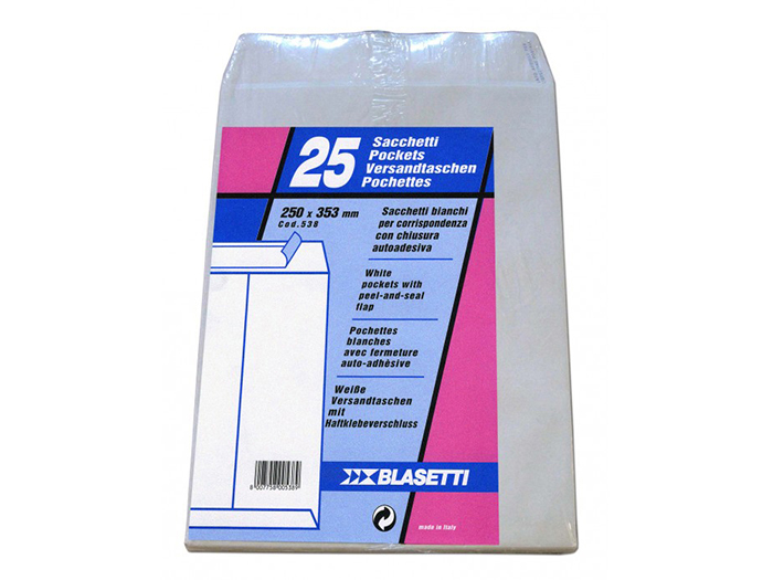 blasetti-a5-envelopes-25-pieces-white-16cm-x-23cm