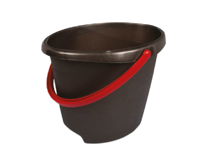 arix-oval-bucket-13l-in-grey-with-red-handle-28cm-x-36cm